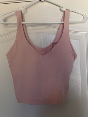lululemon athletica Dusty Pink V-Neck Crop Tank